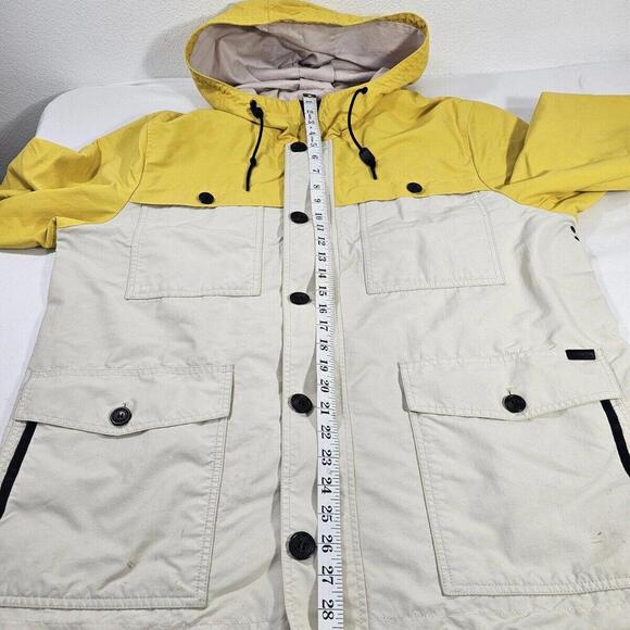 Vintage COACH Mountain Parka Mens Size XL Jacket Beige And Yellow - Picture 4 of 15